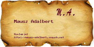 Mausz Adalbert névjegykártya
