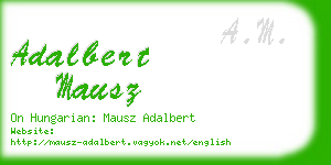 adalbert mausz business card
